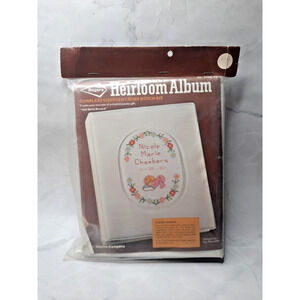 Vintage Rogers Heirloom Album Counted Cross Stitch Kit Girl Birth Record